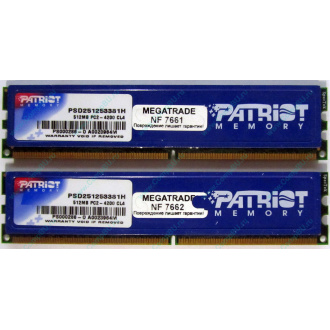 Память 1Gb (2x512Mb) DDR2 Patriot PSD251253381H pc4200 533MHz (Шатура)